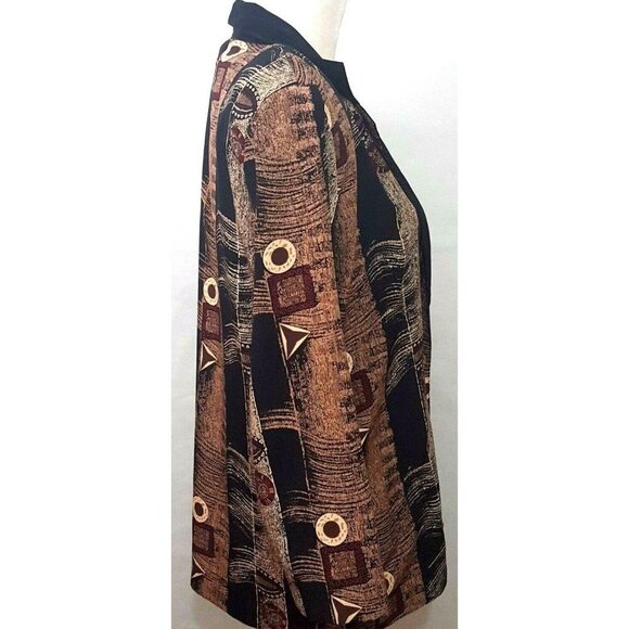 Peter Popovitch Vintage Women's M Black 2-Piece Top & Jacket Set Elegant - Picture 4 of 12